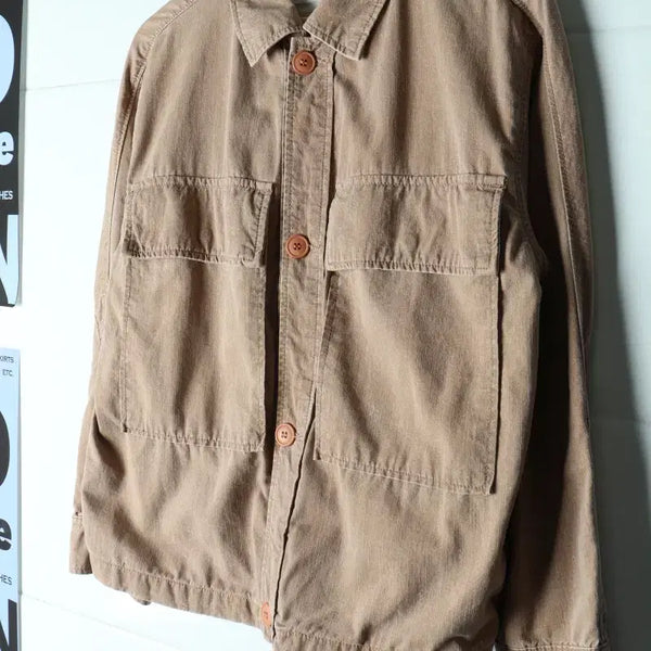 [BUNJANG] Siero Washed Brown Zip-up Windbreaker Jumper Jacket - Amekaji Style / (F) 시에로 집업 바람막이 점퍼자켓 워싱 브라운 아메카지-H34437
