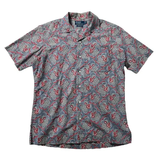 [BUNJANG] Polo Ralph Lauren Clayton Pattern Short Sleeve Shirt / [M-L] 폴로 랄프로렌 클레이튼 패턴 반팔 셔츠