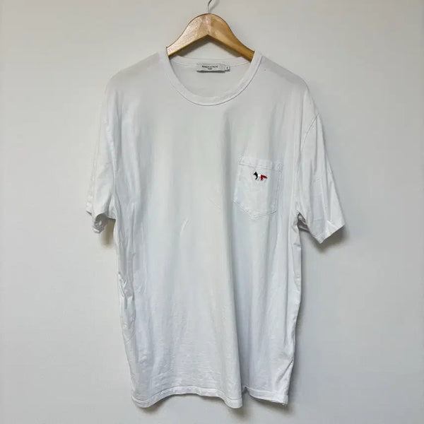 [BUNJANG] Maison Kitsuné Short Sleeve T-Shirt White XXL / 메종키츠네 반팔 티셔츠 화이트