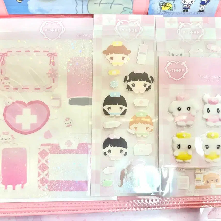 [BUNJANG] Pobe Store Melon Bread Nurse Sailor School Uniform Gal Gyaru Onigiri Sticker Postcard Seal Set / 포베상점스티커엽서씰메론빵미소녀간호사너스교복세일러복세라복갸루주먹밥오니기리