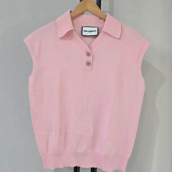 [BUNJANG] Karl Lagerfeld Pink Knit Sweater / 칼라거펠트 핑크 니트 /예뻐요
