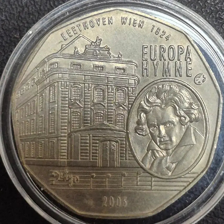 [BUNJANG] 2005 Beethoven Commemorative Silver Coin 'Ode to Joy' Uncirculated / 베토벤 기념 은화 2005년 유럽 찬가. 미사용