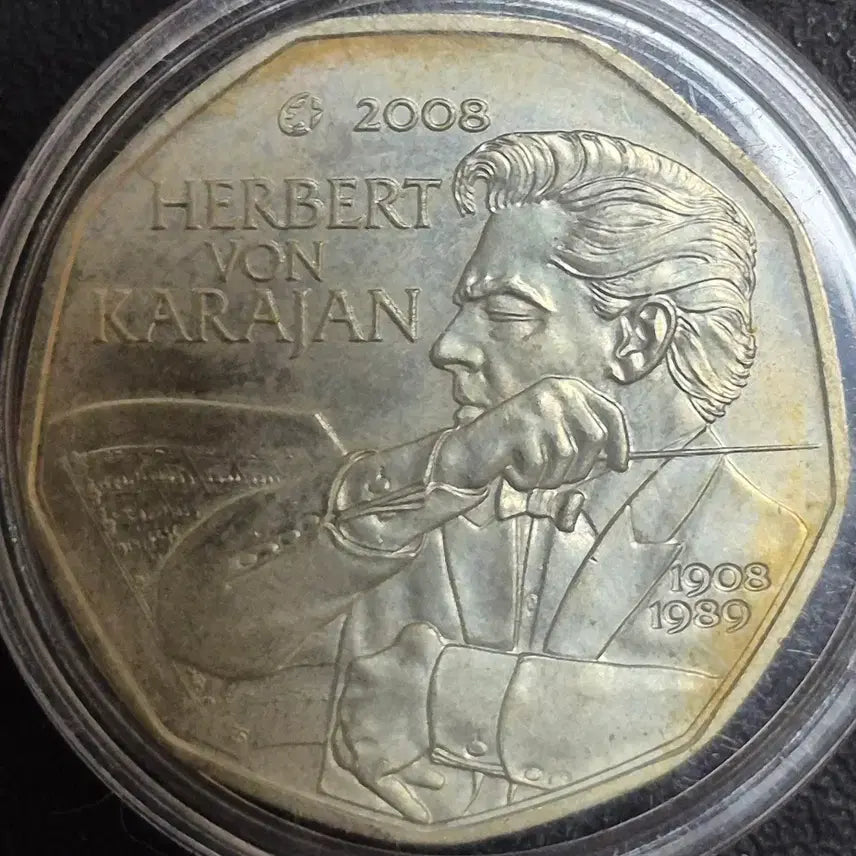 [BUNJANG] 2008 Herbert von Karajan Memorial Silver Coin / 2008년 허버트 폰 카라얀 기념 은화. 미사용