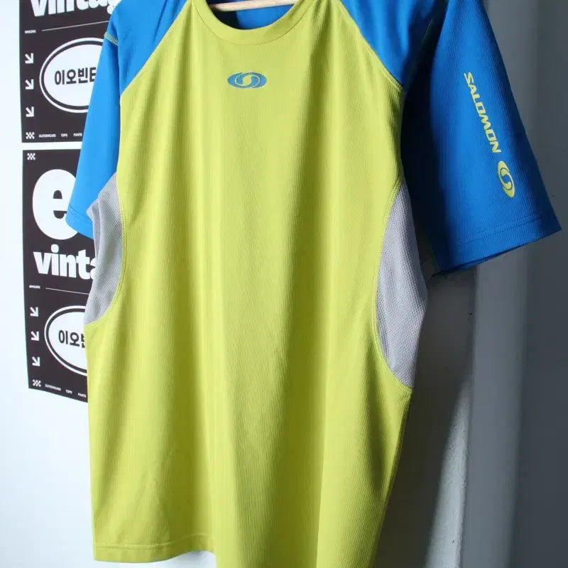 [BUNJANG] Salomon Color Mix Functional Short Sleeve T-Shirt (L-XL) / (L-XL) 살로몬 반팔 티셔츠 새상품 기능성 컬러믹스-H34458