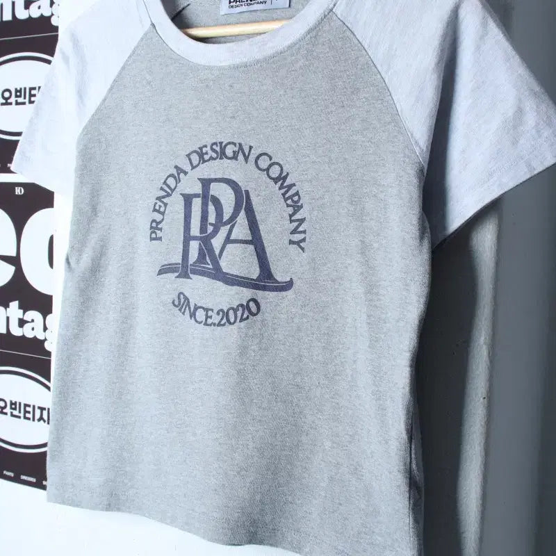 [BUNJANG] Frenda Raglan Crop T-Shirt Grey / W(F) 프렌다 반팔 티셔츠 나그랑 크롭 그레이 스트릿-H34460