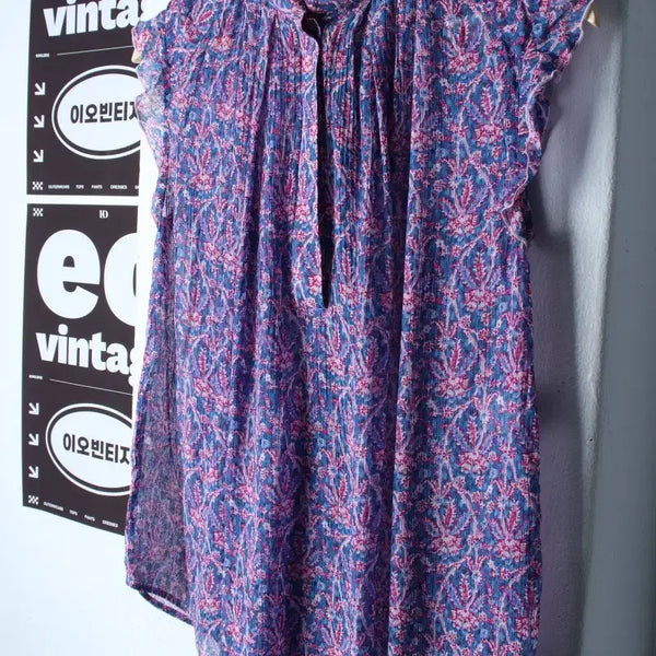 [BUNJANG] Bernice Silk Sleeveless Blouse / W(S) 베르니스 반팔셔츠 남방 블라우스 실크 민소매-H34488