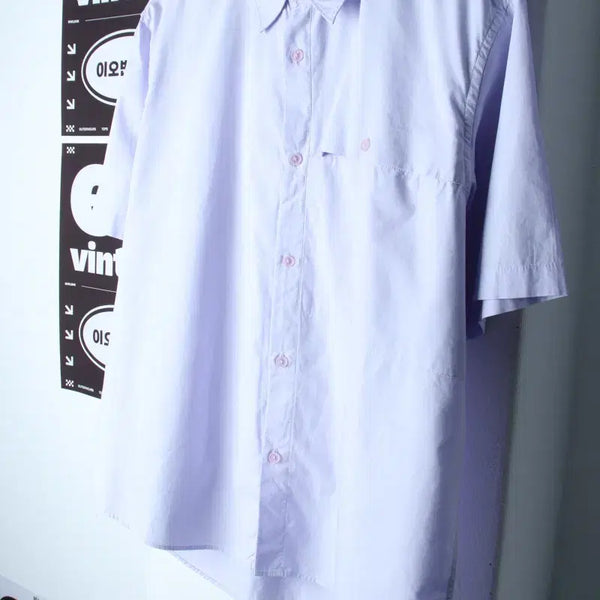 [BUNJANG] 8seconds Plain Short Sleeve Shirt Purple (L-XL) / (L-XL) 에잇세컨즈 반팔셔츠 남방 포켓 연보라 무지-H34490