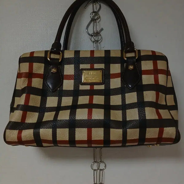[BUNJANG] Daks Check Pattern Women's Tote Bag / 닥스 체크 패턴 여성 토트백 31 23
