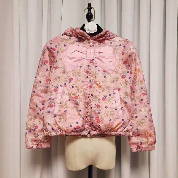 [BUNJANG] Shary Temple Big Ribbon Hood Windbreaker Kids 140cm / 샤리템플 왕리본 후드 바람막이 (키즈 140cm)