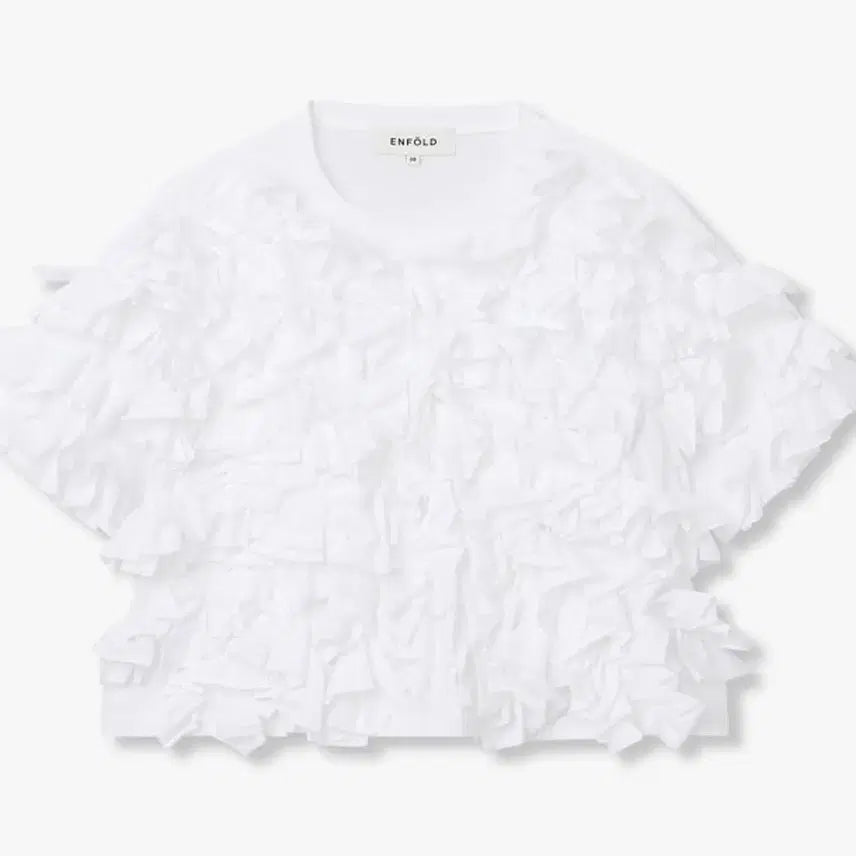 [BUNJANG] Enfold Ruffle T-Shirt 26SS Size 36 / 엔폴드 러플 티셔츠 26SS 36사이즈