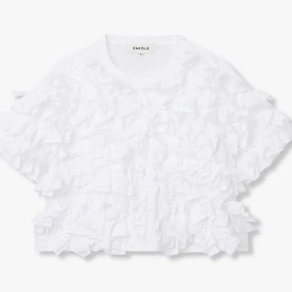 [BUNJANG] Enfold Ruffle T-Shirt 26SS Size 36 / 엔폴드 러플 티셔츠 26SS 36사이즈