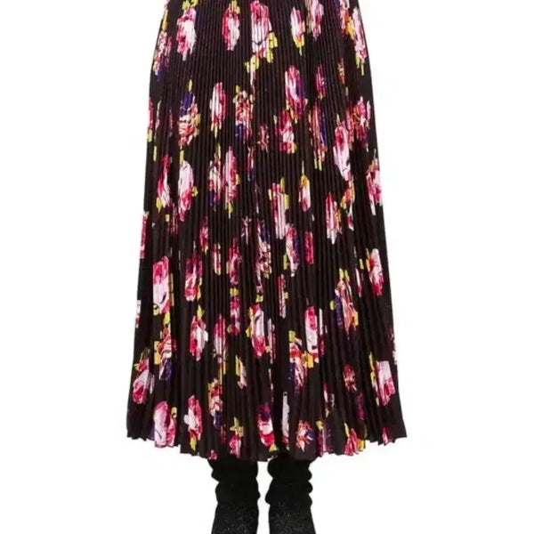 [BUNJANG] MSGM Rose Print Pleated Long Skirt Size 38 / MSGM 로즈 프린트 플리츠 롱 스커트 38사이즈