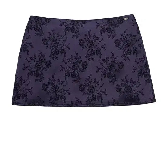 [BUNJANG] Pale Jade Flower Jacquard Satin Mini Skirt / 페일제이드 Flower Jacquard Satin SK - Mini