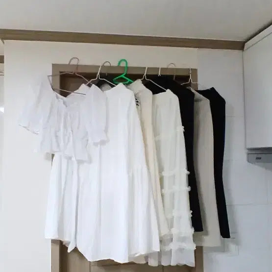 [BUNJANG] Blouse + Long Skirt + Cardigan Set / (8개 세트)블라우스+롱스커트 6개+가디건 롱스커트 치마 샤스커트 하객