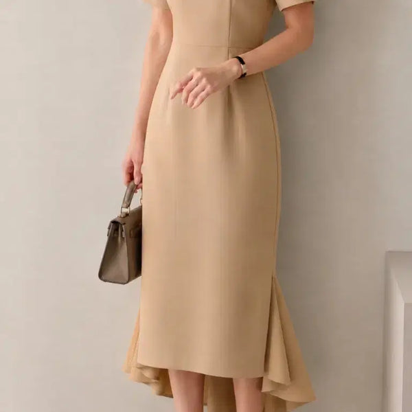 [BUNJANG] Dint Frill Long Dress / 딘트 프릴 롱 원피스