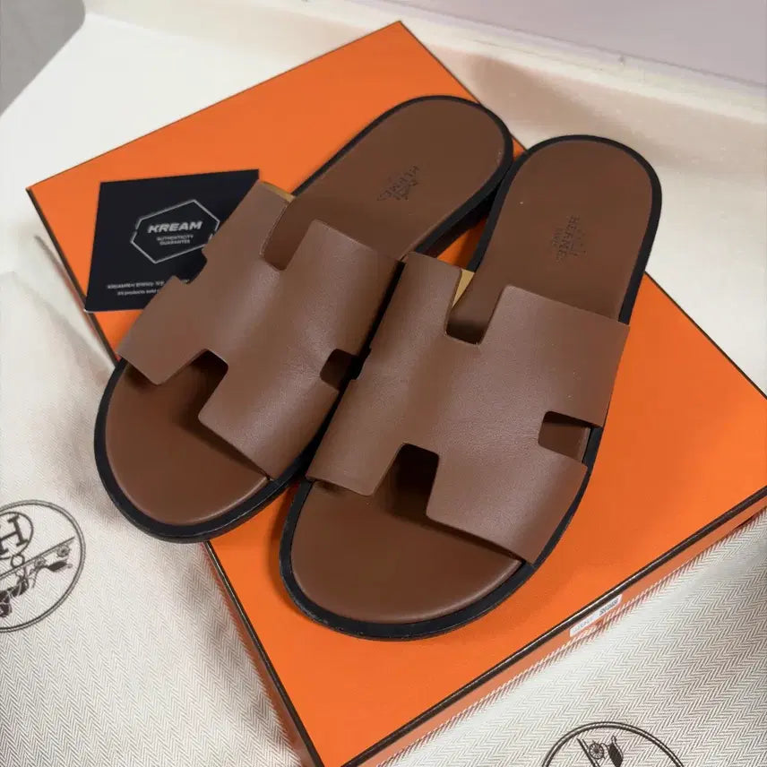 [BUNJANG] Hermès Izmir Sandals Brown / [크림판/41] 에르메스 이즈미르 브라운