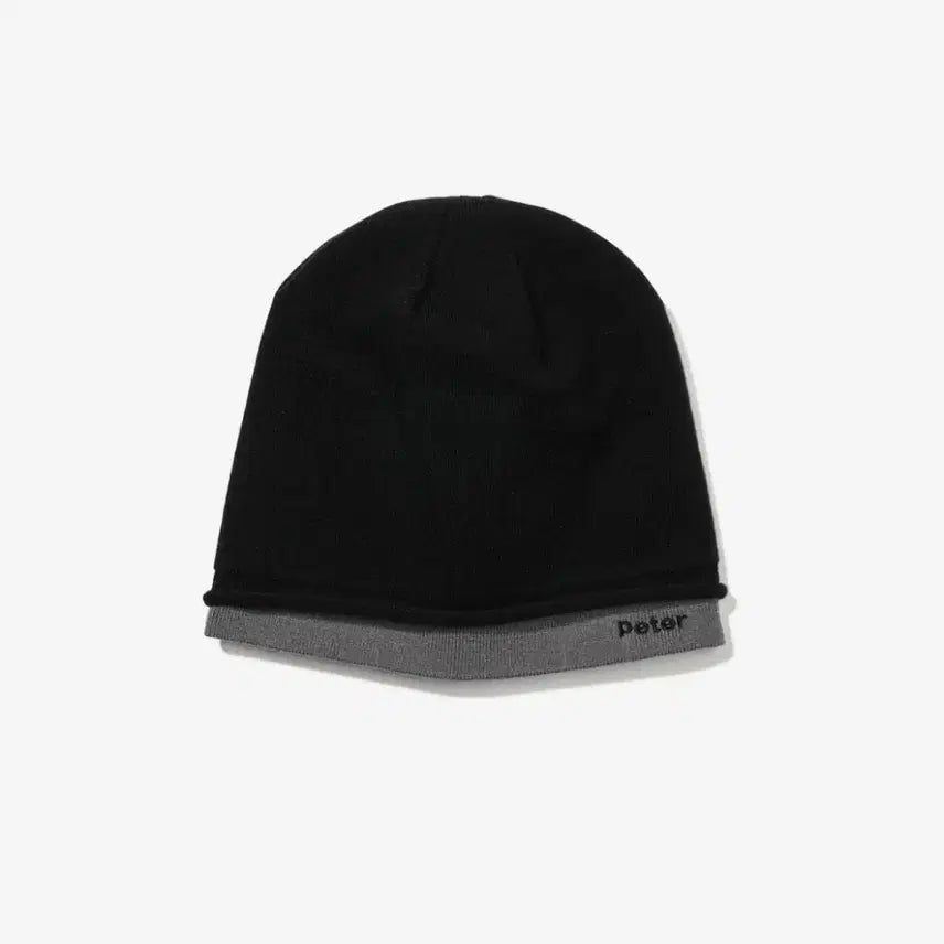 [BUNJANG] Myne Is Peter Layered Beanie Black / 마이네이이즈피터 레이어드 비니 블랙