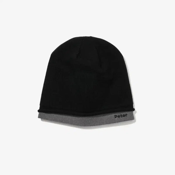 [BUNJANG] Myne Is Peter Layered Beanie Black / 마이네이이즈피터 레이어드 비니 블랙