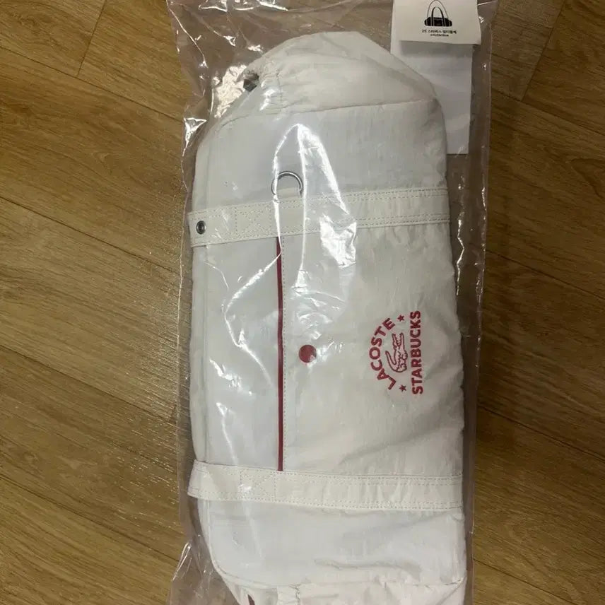 [BUNJANG] Starbucks x Lacoste Collaboration Frequency Boston Bag Ivory / 스타벅스 라코스테 콜라보 프리퀀시 멀티플백 보스턴백 가방 아이보리 미개봉