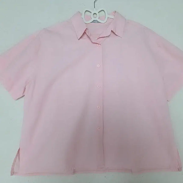 [BUNJANG] Pink Short Sleeve Shirt Free Size / 여성 핑크 반팔 셔츠 free