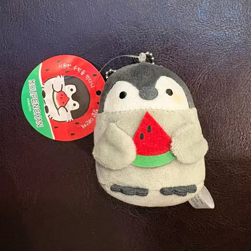 [BUNJANG] Koupen-chan Penguin Doll Watermelon Charm 8cm / (새상품 8cm) 코우펜짱 펭귄 인형 수박 인형 키링
