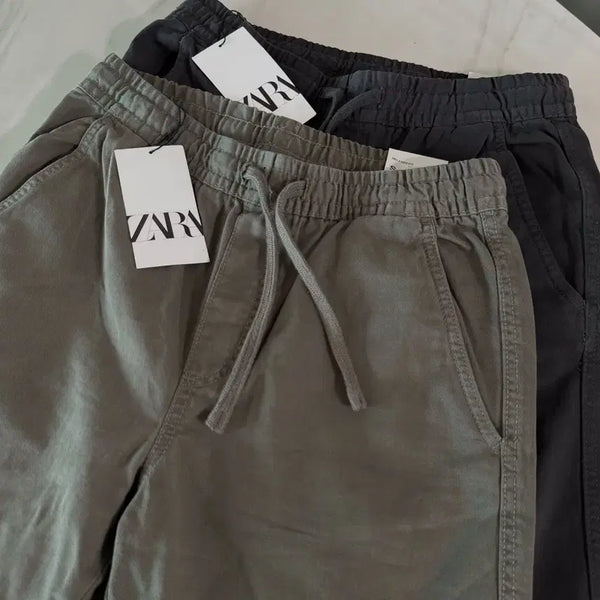 [BUNJANG] Zara Washed Cotton Pants Set (New) / 자라 워시드 코튼 팬츠 두장 일괄 (새상품) 30, S