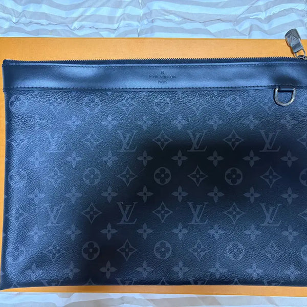 [BUNJANG] Louis Vuitton M62291 Discovery Pochette Monogram Eclipse Clutch Bag / 루이비통 M62291 디스커버리 포쉐트 모노그램 이클립스 블랙 클러치