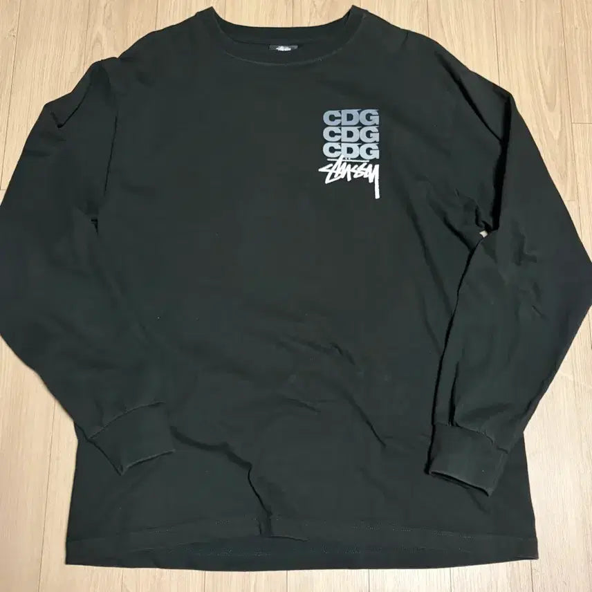 [BUNJANG] Comme des Garçons x Stüssy Collaboration Long Sleeve Black / 꼼데 스투시 콜라보 롱슬리브 블랙