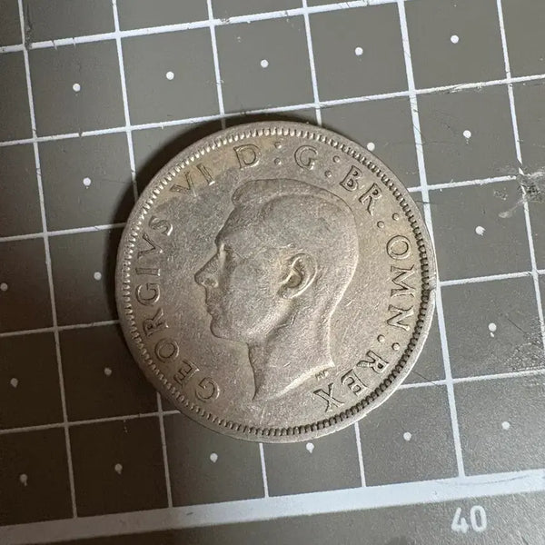 [BUNJANG] United Kingdom King George VI Silver Half Crown Coin / 영국 조지 6세 반 크라운 주화