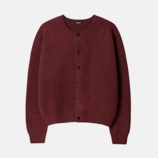 [BUNJANG] Drawfit Urbane Wool Crop Knit Cardigan Red XL / 드로우핏 어베인 울 크롭 니트 가디건 (XL) 레드