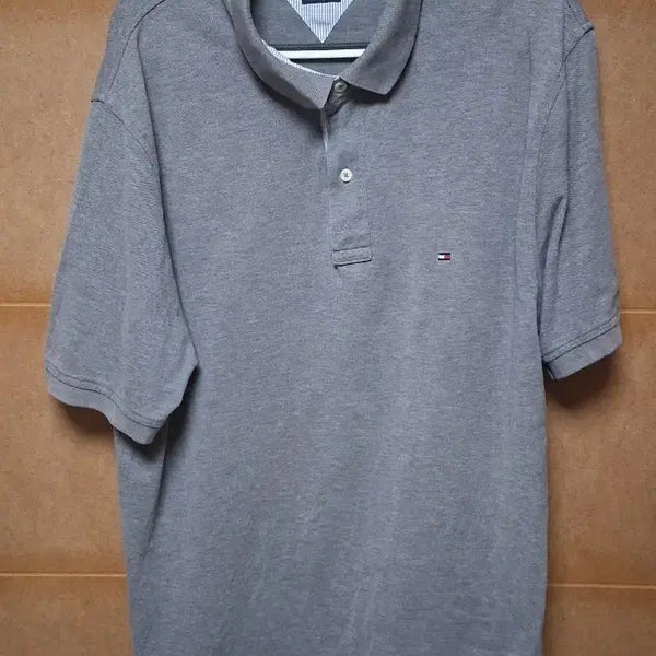 [BUNJANG] Tommy Hilfiger Men's Short Sleeve Polo Shirt - Grey / 타미힐피거 반팔 카라티 그레이