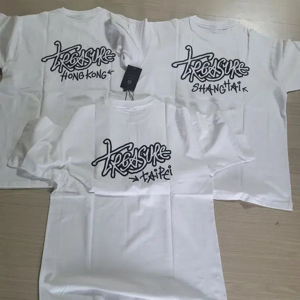 [BUNJANG] TREASURE Shanghai Taipei Hong Kong Edition Short Sleeve T-Shirt / 트레져 반팔 티셔츠 홍콩 상하이 타이베이 판매합니다