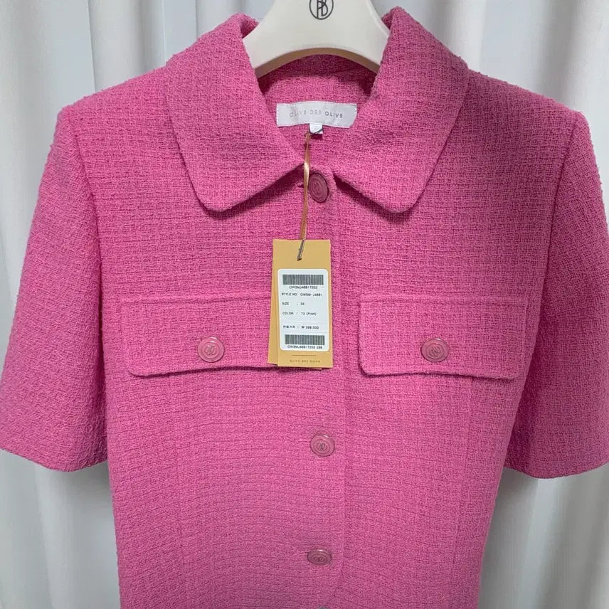 [BUNJANG] Olive des Olive Cropped Single Tweed Jacket / 올리브데올리브 크롭 싱글 트위드 자켓