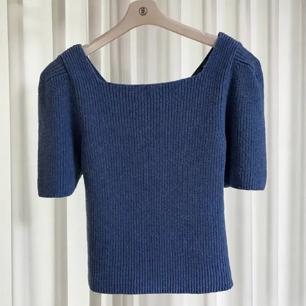 [BUNJANG] Dragon Blues Square Knit Blue / 드래곤블루스 스퀘어 니트