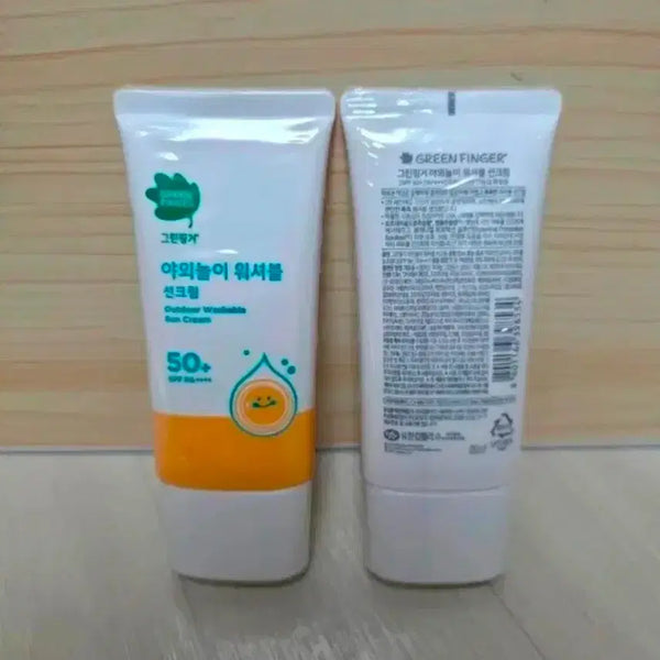 [BUNJANG] Greenfinger Outdoor Play Washable Sun Cream SPF 50+ Set (2 x 80ml) / 그린핑거 야외놀이 워셔블 선크림 80ml * 2개