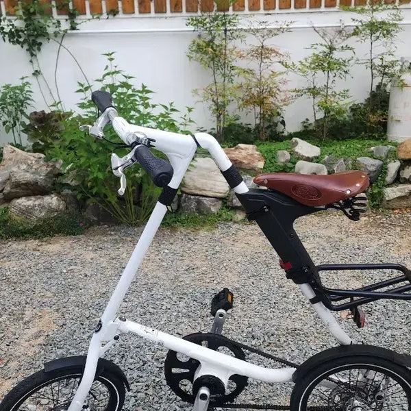 [BUNJANG] Strida Evo3 16-inch White Bicycle with Brooks Saddle / 스트라이다 에보3 화이트 16인치 브룩스 안장