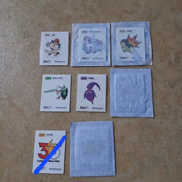 [BUNJANG] Pokemon 30th Anniversary Sticker (Season 5) / 포켓몬띠부씰 1개 선택 포켓몬 30주년띠부씰 시즌5 띠부씰