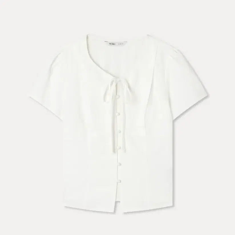 [BUNJANG] MISO Tie Pintuck Blouse (White) / 미쏘 타이 핀턱 블라우스(화이트)
