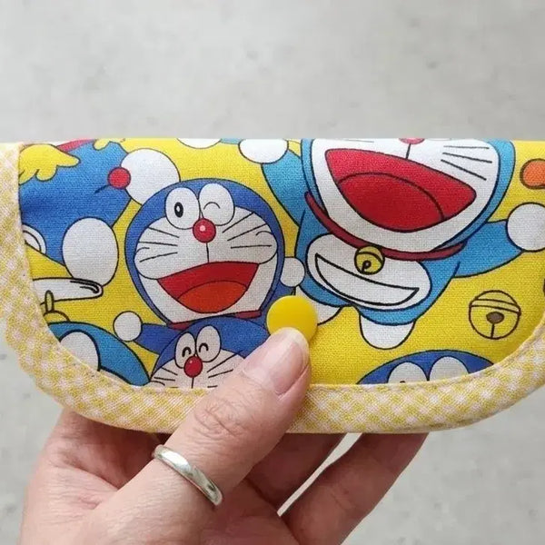[BUNJANG] Doraemon Snap Button Glasses Pouch / 도라에몽 똑딱이 안경파우치