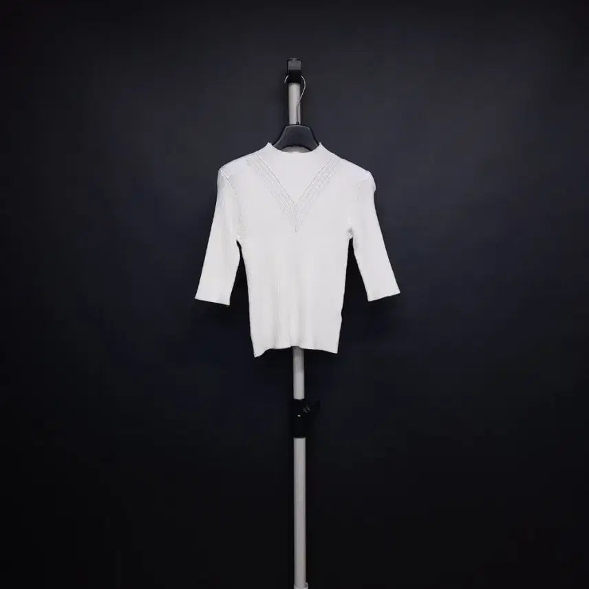 [BUNJANG] It Misha Rayon Ribbed Knit Blouse White / 새 잇미샤 춘하추 레이온 골지 니트블라우스 66.55