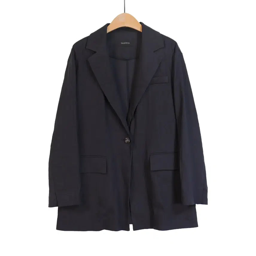[BUNJANG] VALENCIA Linen Single Jacket Navy Summer / VALENCIA 린넨 자켓 66 네이비 여름 싱글 자켓