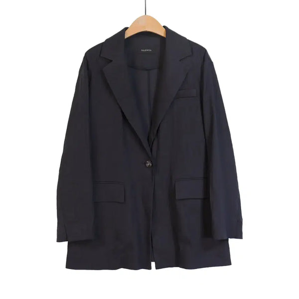 [BUNJANG] VALENCIA Linen Single Jacket Navy Summer / VALENCIA 린넨 자켓 66 네이비 여름 싱글 자켓