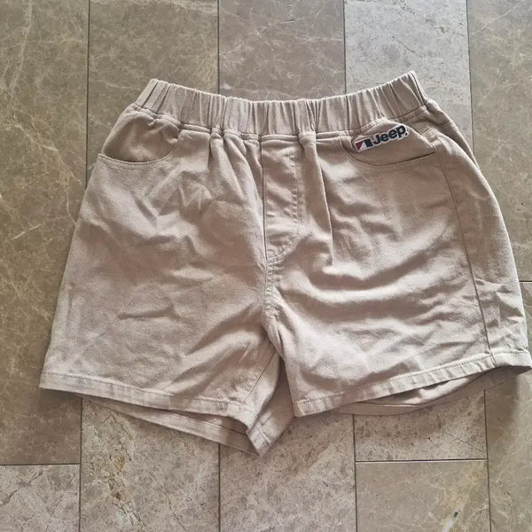 [BUNJANG] Jeep Beige Waistband Shorts / Jeep 허리 밴딩 반바지 베이지색