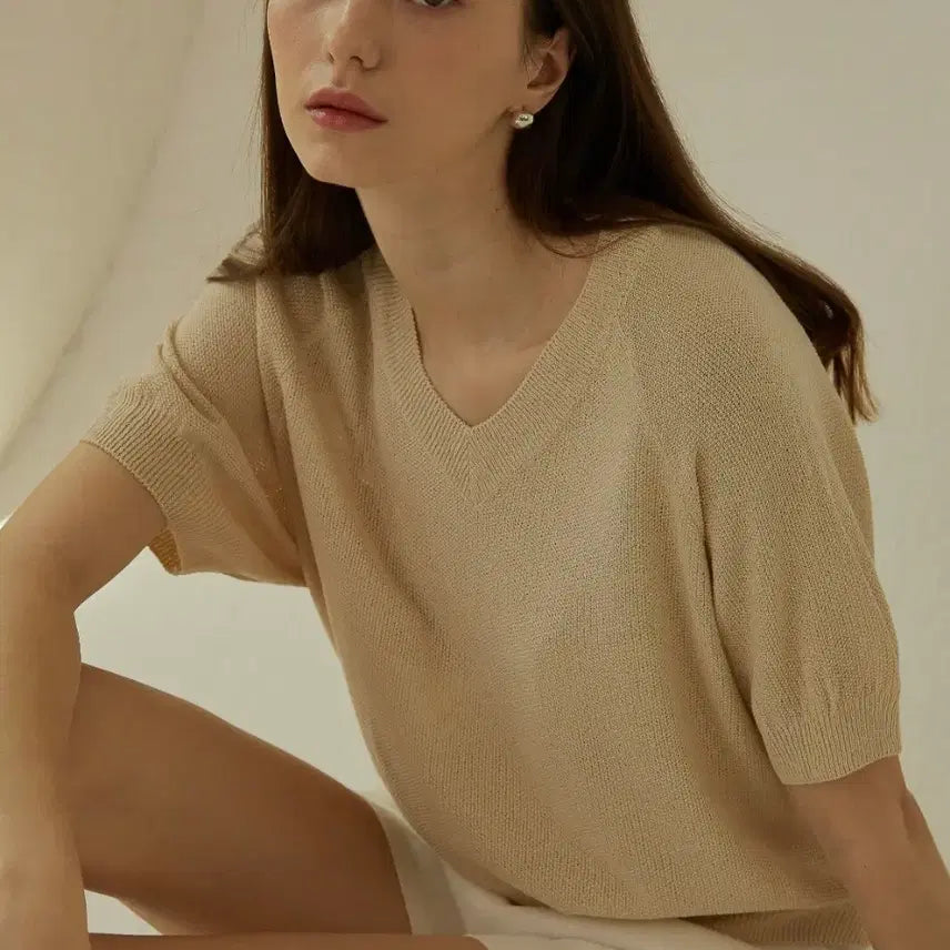 [BUNJANG] Mango Many Please Short Sleeve Knit / 망고매니플리즈 반팔 니트