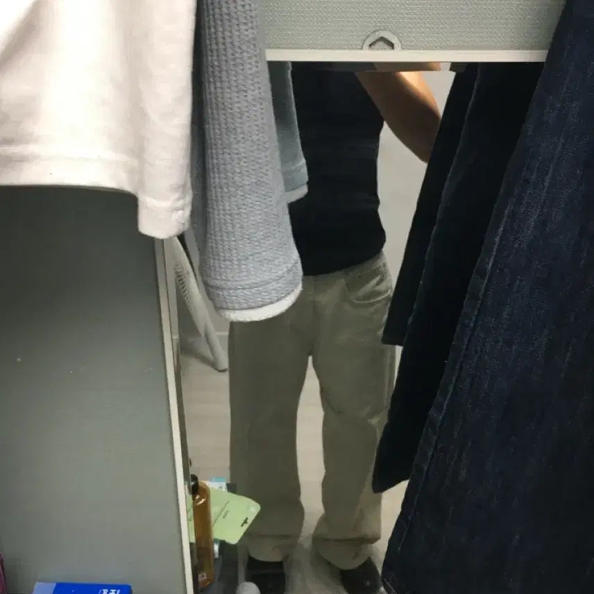 [BUNJANG] Beige Balloon Wide Fit Pants / 베이지 바지