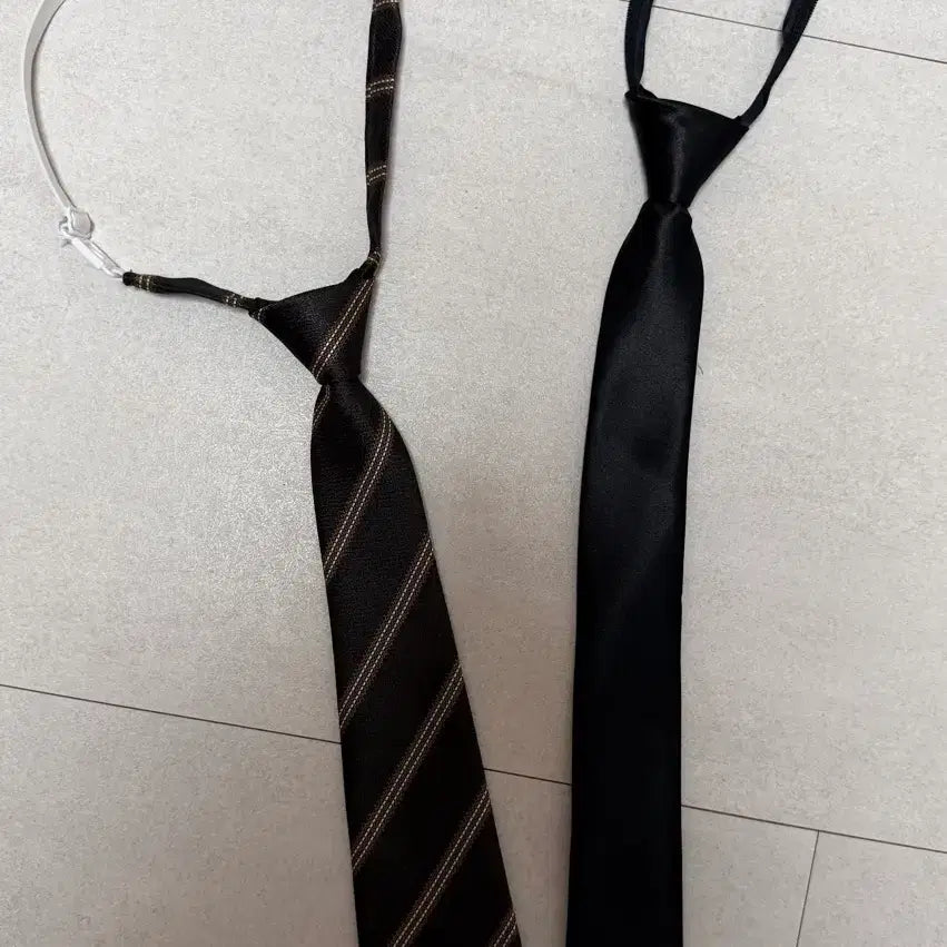 [BUNJANG] Check Necktie Solid Color Necktie Set / 넥타이 교복 체크넥타이 단색네타이 브라운 갈색
