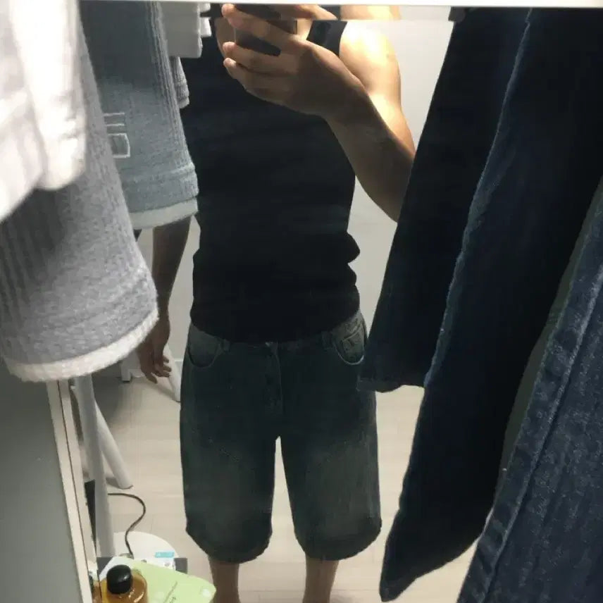 [BUNJANG] Bermuda Denim Shorts / 버뮤다 진청 바지
