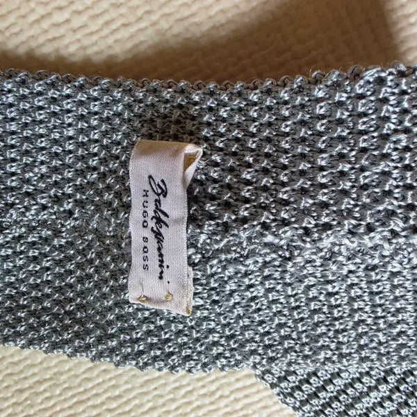 [BUNJANG] HUGO BOSS Knit Necktie Sky Blue / 휴고 보스 HUGO BOSS 니트 넥타이 스카이블루