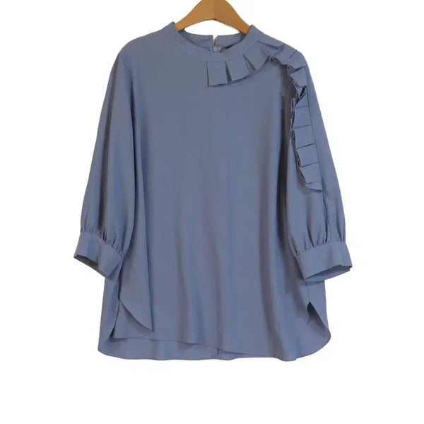 [BUNJANG] J.COBS Frill Blouse - Sky Blue, Loose Fit, Size S / J.COBS 프릴 블라우스 S 하늘색 루즈핏 블라우스