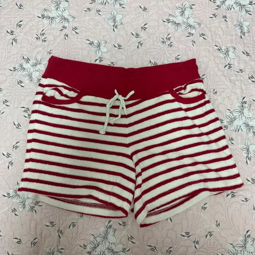[BUNJANG] Vintage Red Stripe Shorts / red stripe shorts pants vintage